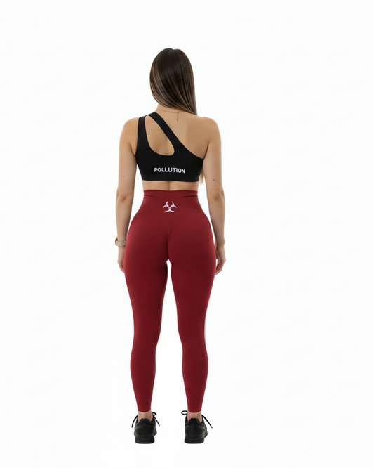 PUSH UP LEGGINS-SCARLET RED