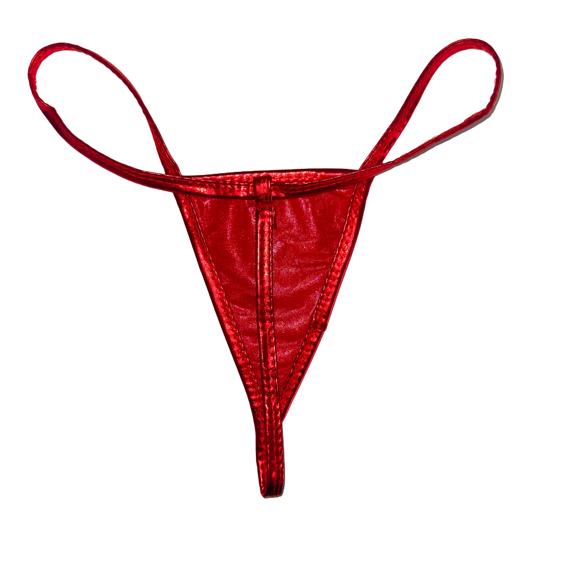 METAL LUXE THONG-RED