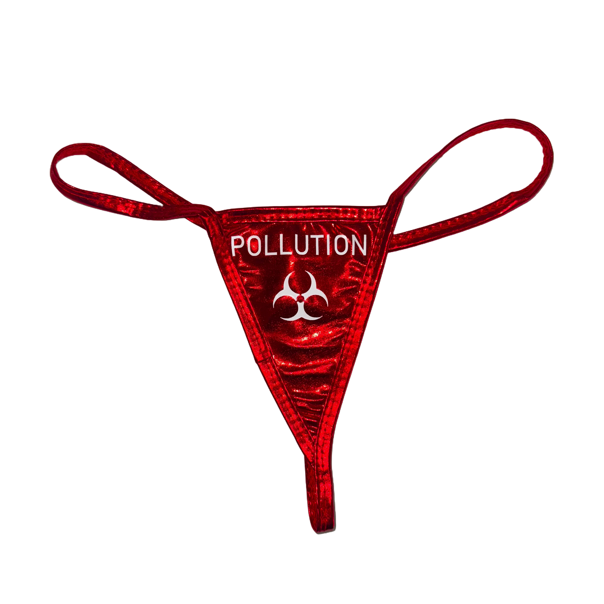 METAL LUXE THONG-RED
