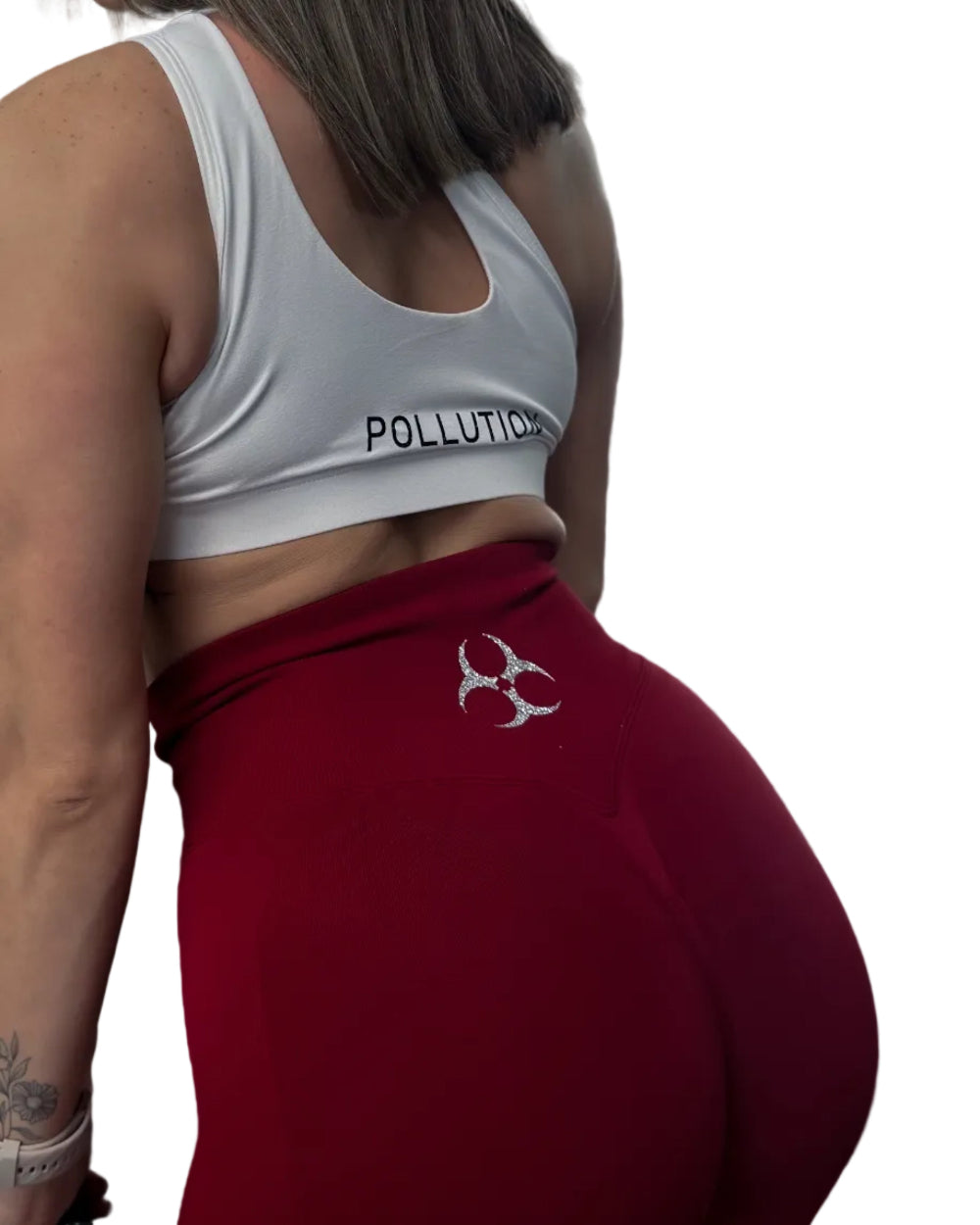 PUSH UP LEGGINS-SCARLET RED
