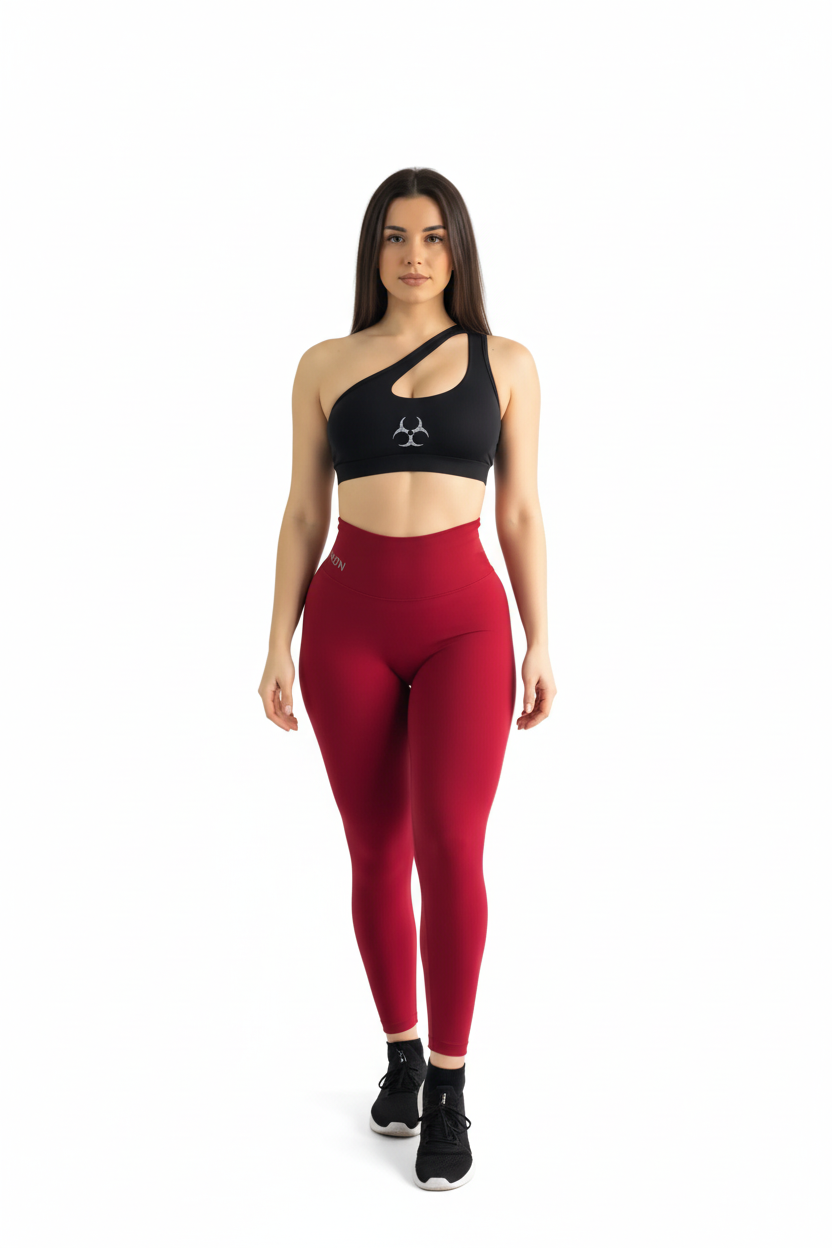 PUSH UP LEGGINS-SCARLET RED