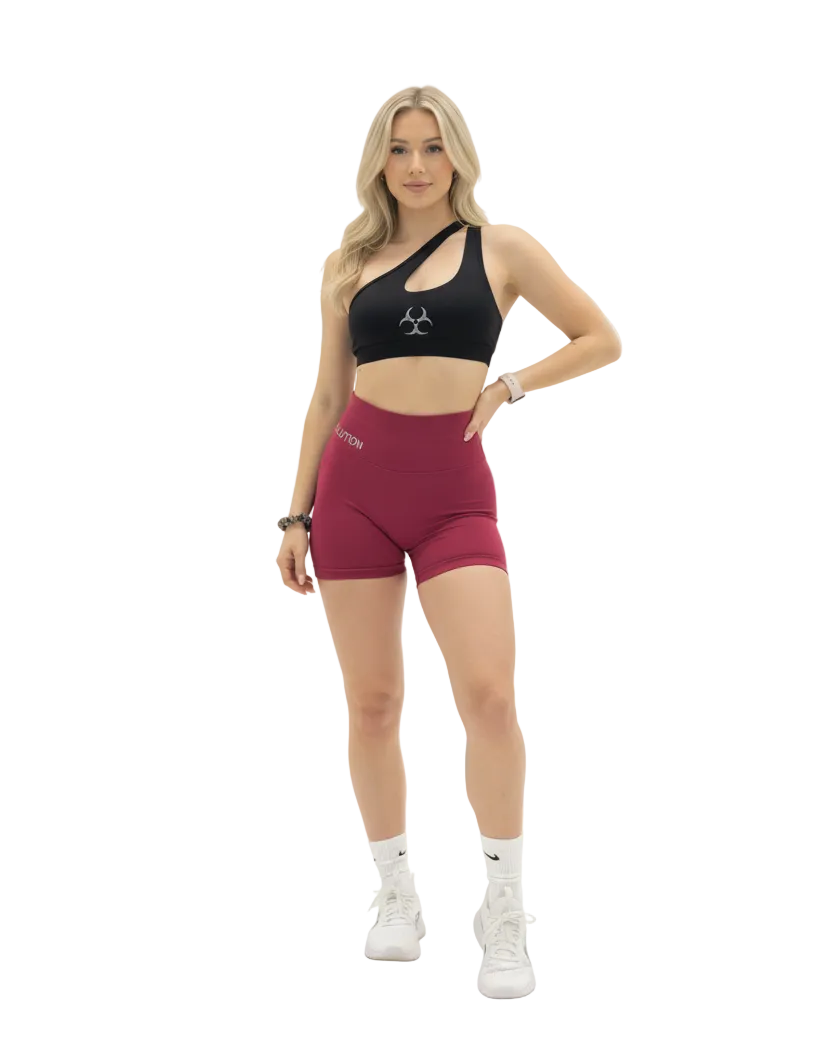 PUSH UP SHORTS- CHERRY